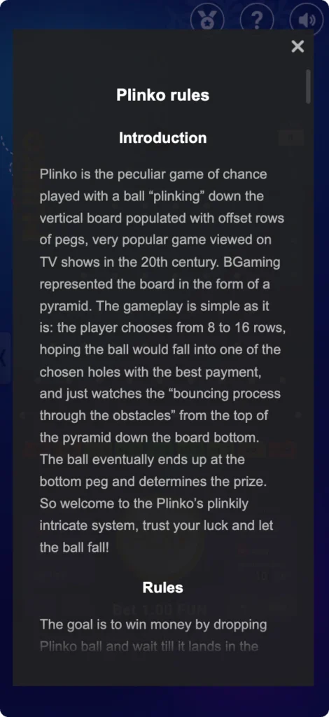 plinko rules